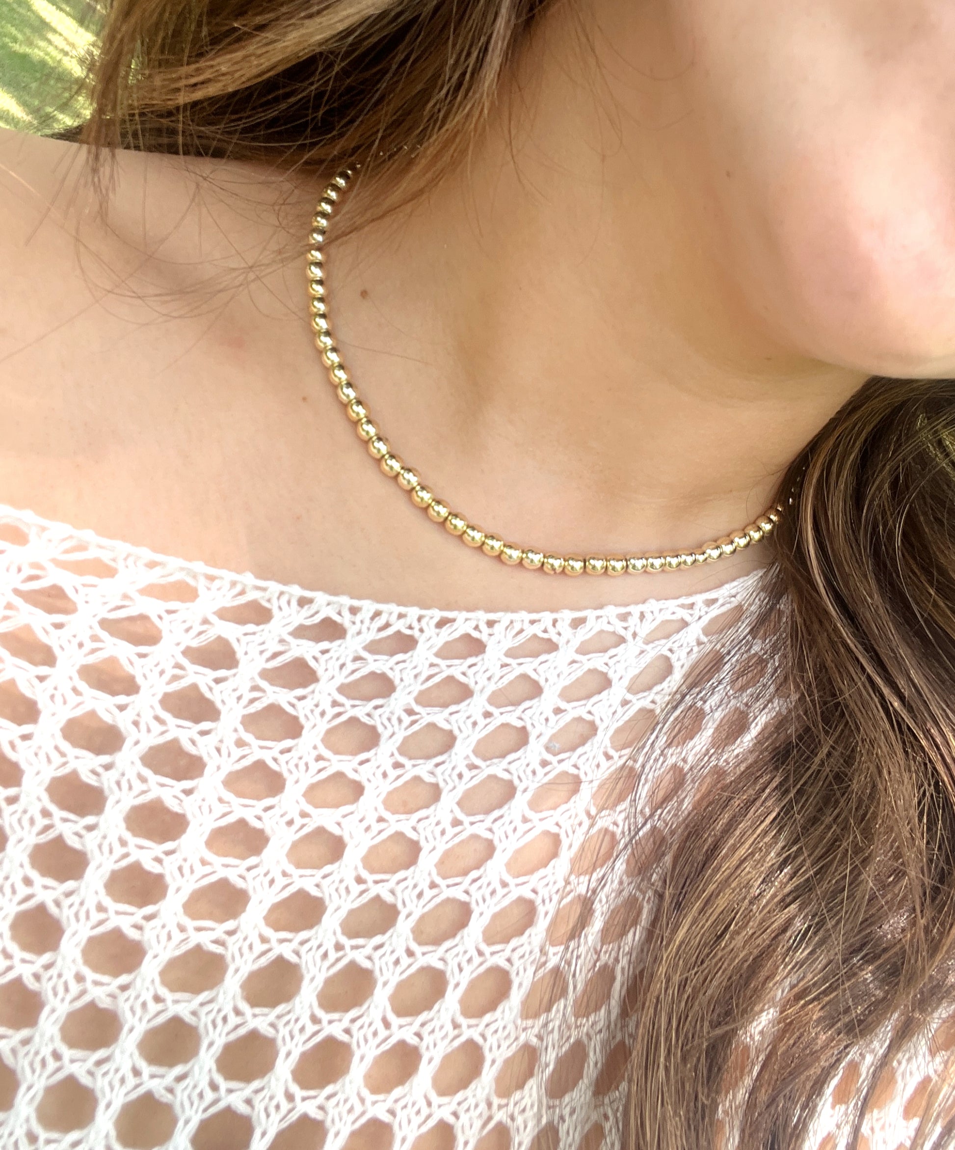 5mm Gold-Filled Stretch Necklace image 0