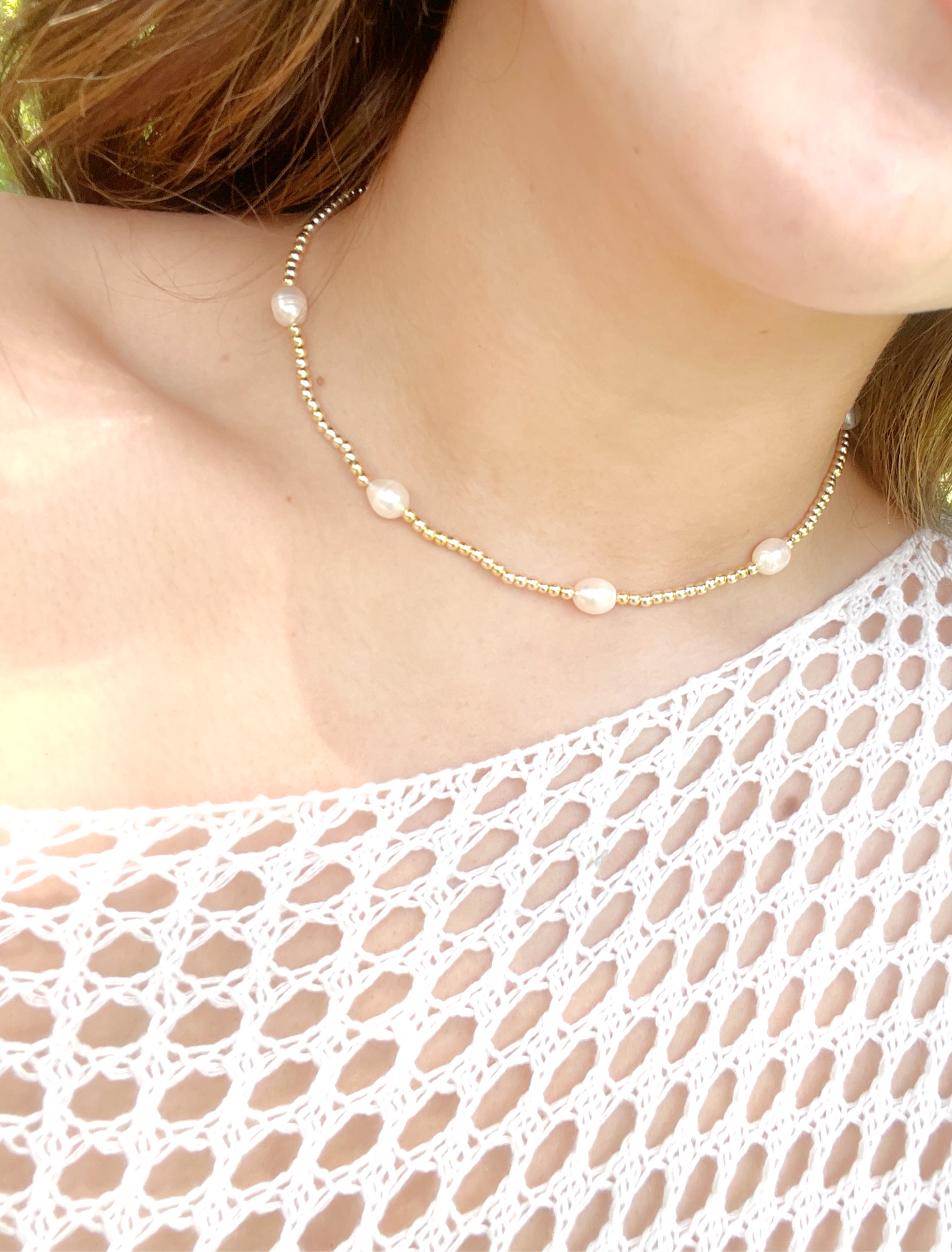 The Pop of Pearl Stretch Necklace image 0