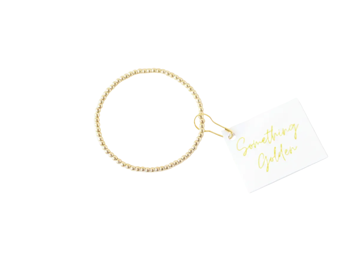 "The Classic" 3mm Gold Beaded Bracelet