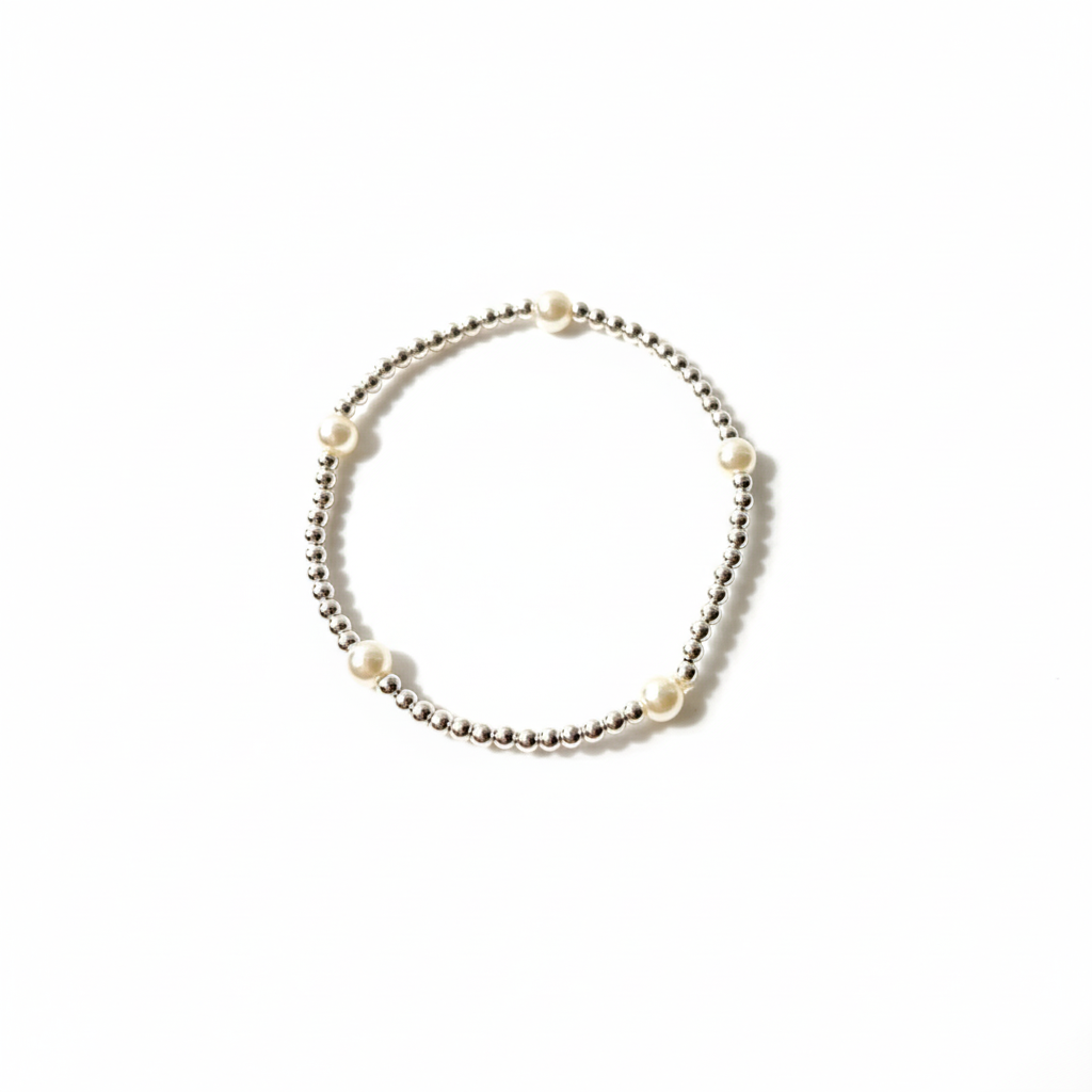 Silver & Pearl Bracelet