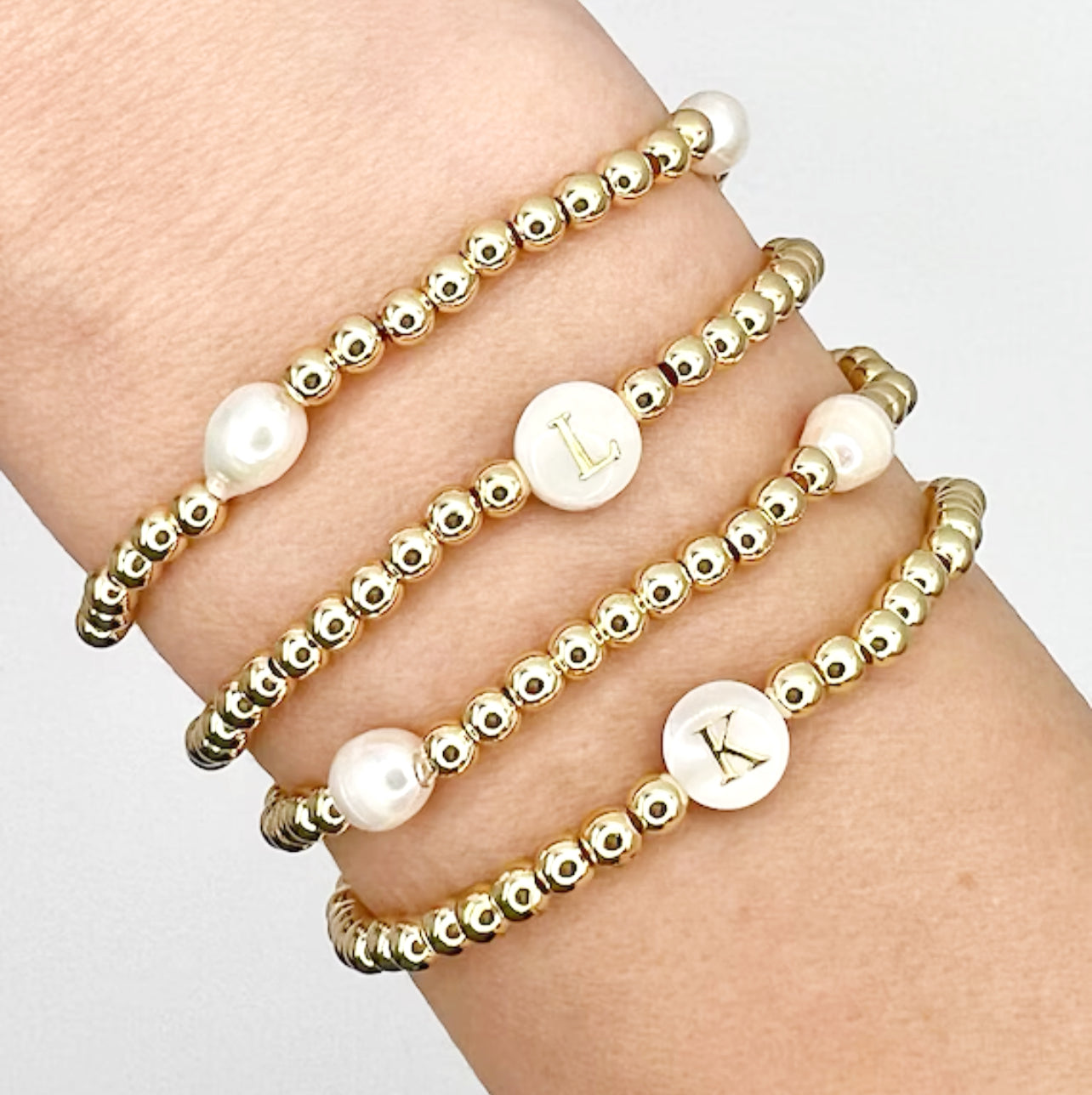 The Pearl Custom Initial in Gold or Silver image 0