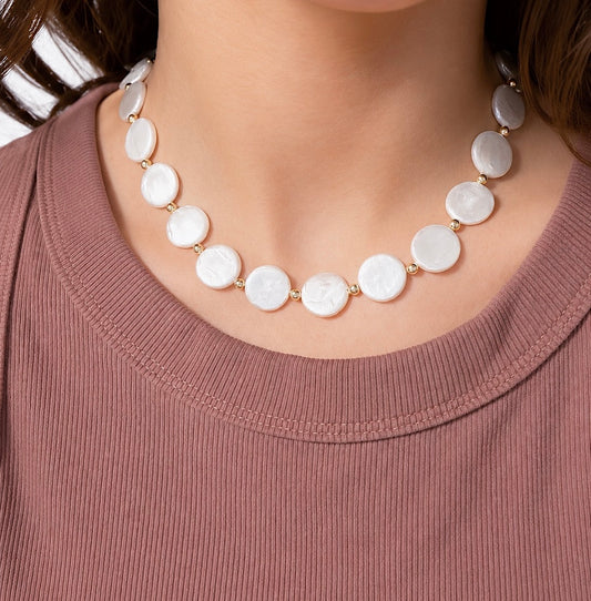 Oval Pearl Necklace