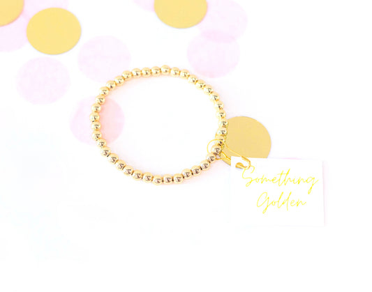 5mm Gold Beaded Bracelet image 0