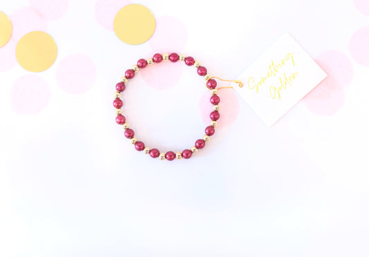 Maroon Dotted Bracelet image 0