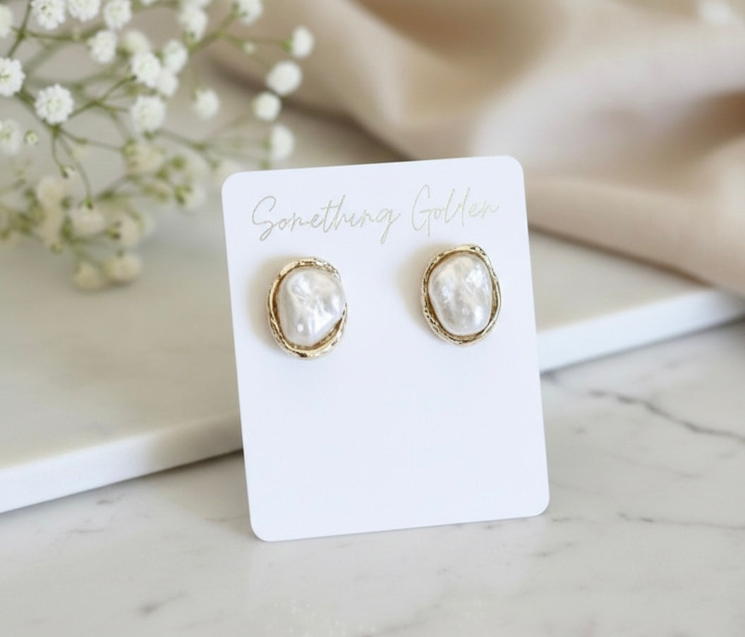 The Halo Pearl Studs