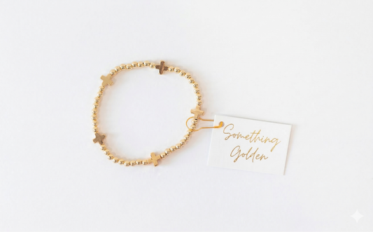 The Haven Cross Bracelet in Gold