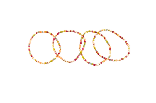 Evergreen Confetti Beaded Bracelet