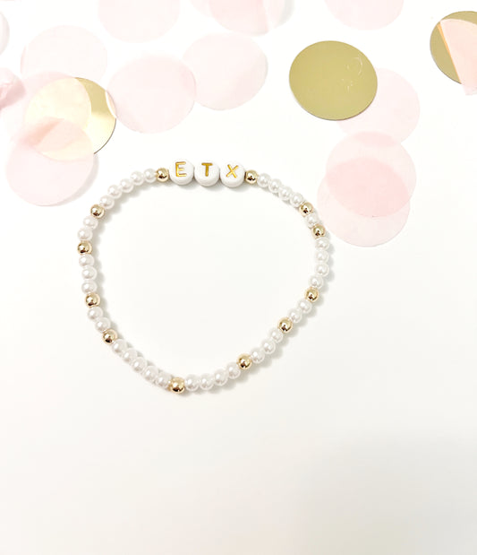 The Colored Custom Name Bracelet  in Gold or Silver image 0